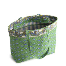 Original Zip Tote Bag Green birds in Premium cotton