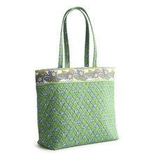 Original Zip Tote Bag Green birds in Premium cotton