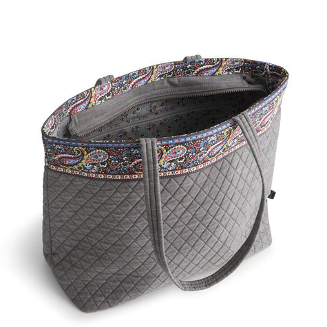 Vera Bradley Original Zip Tote Bag – Black Chambray