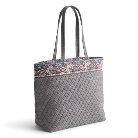 Vera Bradley Original Zip Tote Bag – Black Chambray