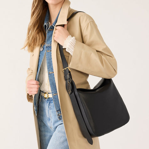 Medium Tifton Crossbody Moonless Night in Leather