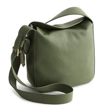 Medium Tifton Crossbody Bronze Green in Leather