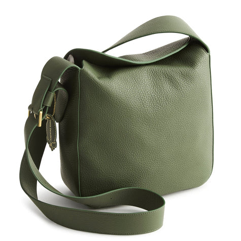 Medium Tifton Crossbody Bronze Green in Leather