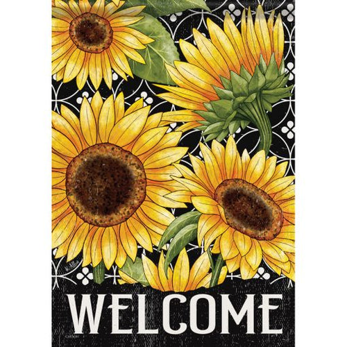 Welcome Sunflowers Dura Soft Garden Flag