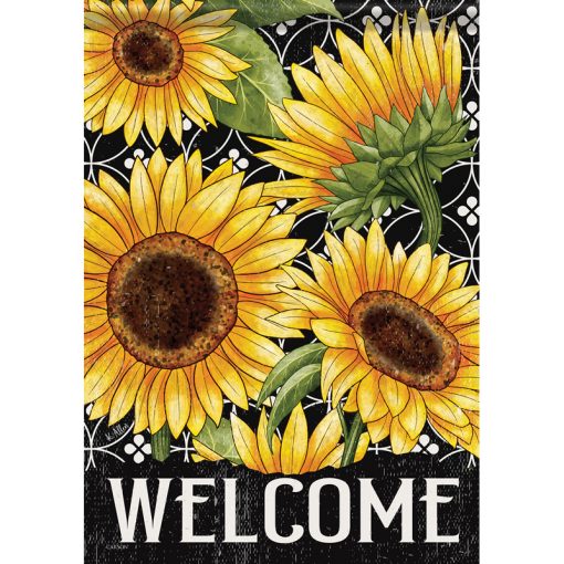 Welcome Sunflowers Dura Soft Garden Flag
