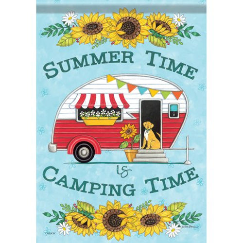 Summertime Camper Dura Soft Garden Flag