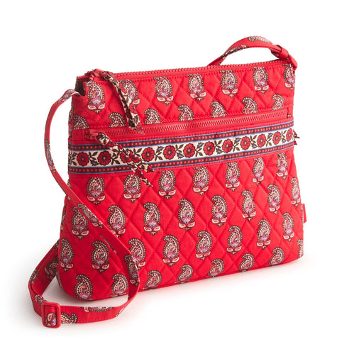 Original Zip Hipster Flowering Paisley Goji Berry in Premium Cotton