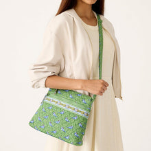 Original Zip Hipster Flowering Paisley Green Birds in Premium Cotton