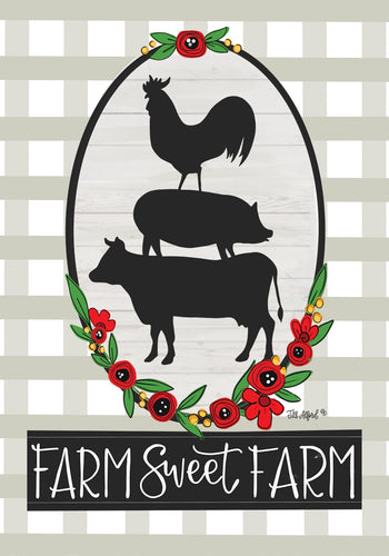 Garden Flag-Farm Sweet Farm
