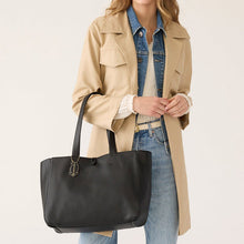 Small Hathaway Tote Bag Moonless Night in Leather
