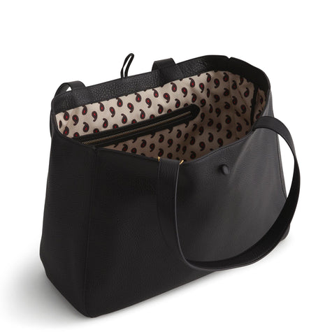 Small Hathaway Tote Bag Moonless Night in Leather