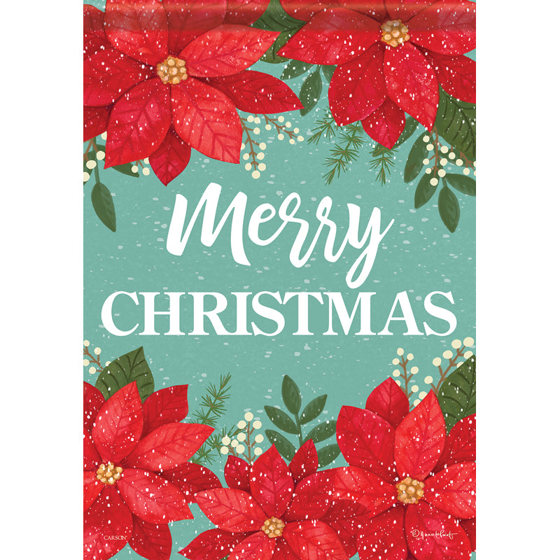 "Merry Poinsettias" Garden Durasoft™ Flag
