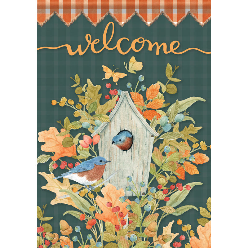 "Harvest Bluebird House" Garden Durasoft™ Flag