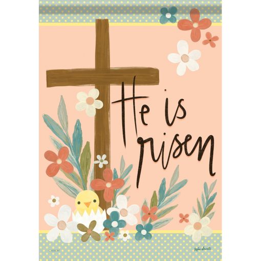 "Floral Easter Cross" Dura Soft™ Garden Flag