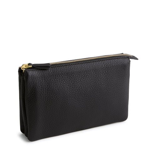Accordion Pouch Moonless Night in Leather