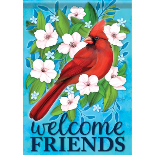 "Cardinal Cherry Blossom" Dura Soft™ Large Flag
