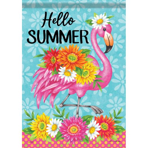 "Flamingo Floral" Dura Soft™ Garden Flag
