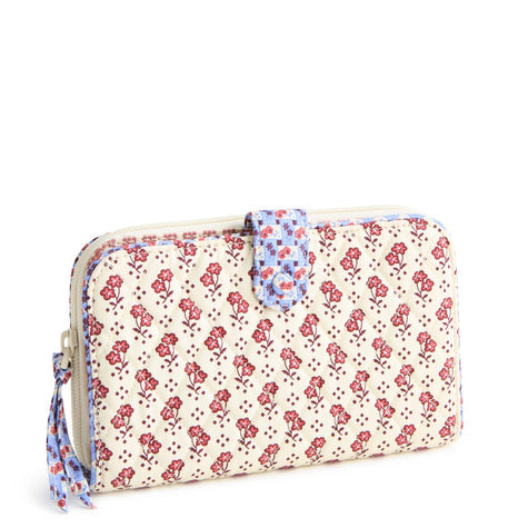 Large Tab Wallet Rachel Ditsy in Premium Cotton
