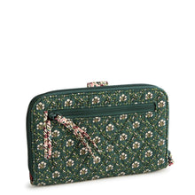 Large Tab Wallet Mistletoe lattice in Premium cotton
