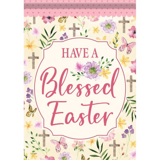 "Blessed Easter" Dura Soft™ Garden Flag