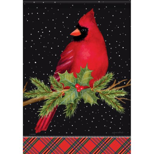 Midnight Snow Cardinal Garden Durasoft™ Flag