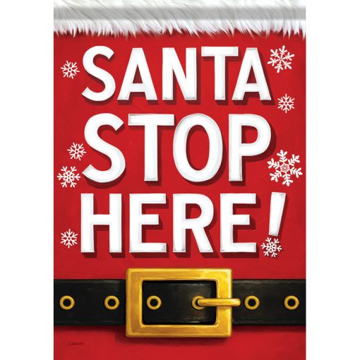 Santa Stop Here Garden Durasoft™ Flag