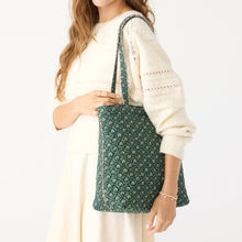 Small Original Zip Tote Bag Mistletoe lattice in Premium cotton