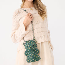 Classic Bear Crossbody Bag Mistletoe lattice in Premium cotton