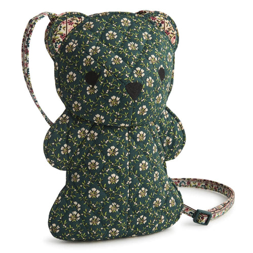 Classic Bear Crossbody Bag Mistletoe lattice in Premium cotton