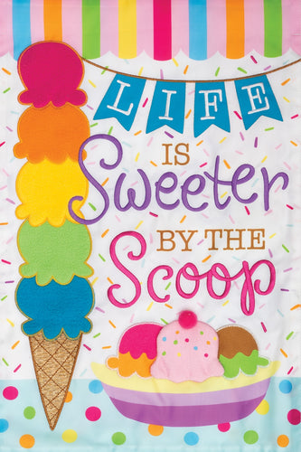 Garden Flag Applique-Ice Cream