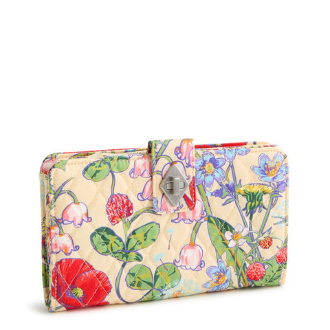 Turnlock Wallet All The Pretty Wildflowers in Premium Cotton