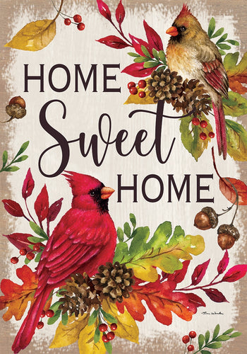 Home Sweet Cardinals Garden Flag