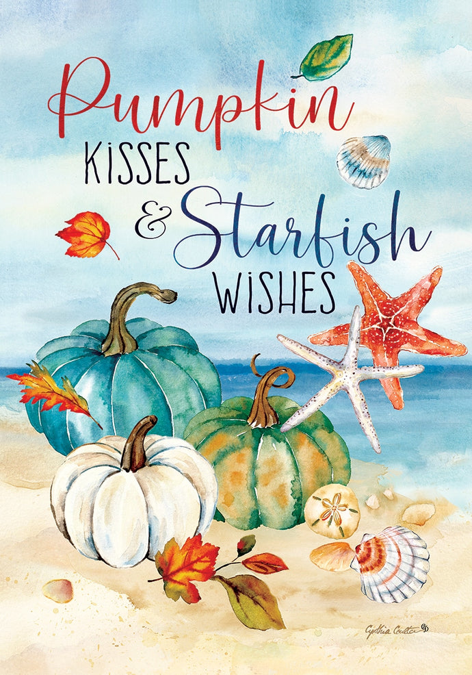 Pumpkin Kisses-Garden Flag