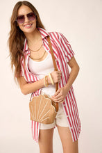 Shell Crossbody Shells in Woven Faux Straw
