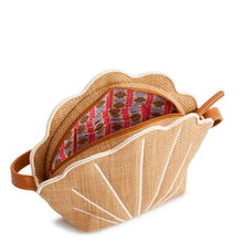 Shell Crossbody Shells in Woven Faux Straw
