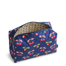 Large Cosmetic Bag Cherry Picking in Premium Cotton