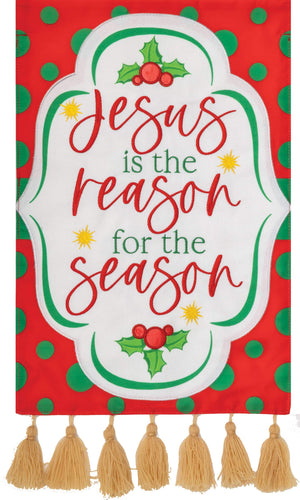 Applique-Jesus Season Garden Flag