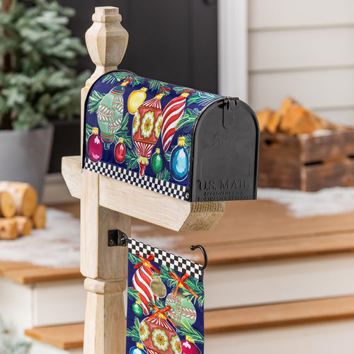 Happy Holidays Ornaments Mailbox Cover