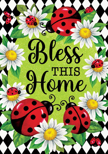 Ladybug Diamond-Garden Flag
