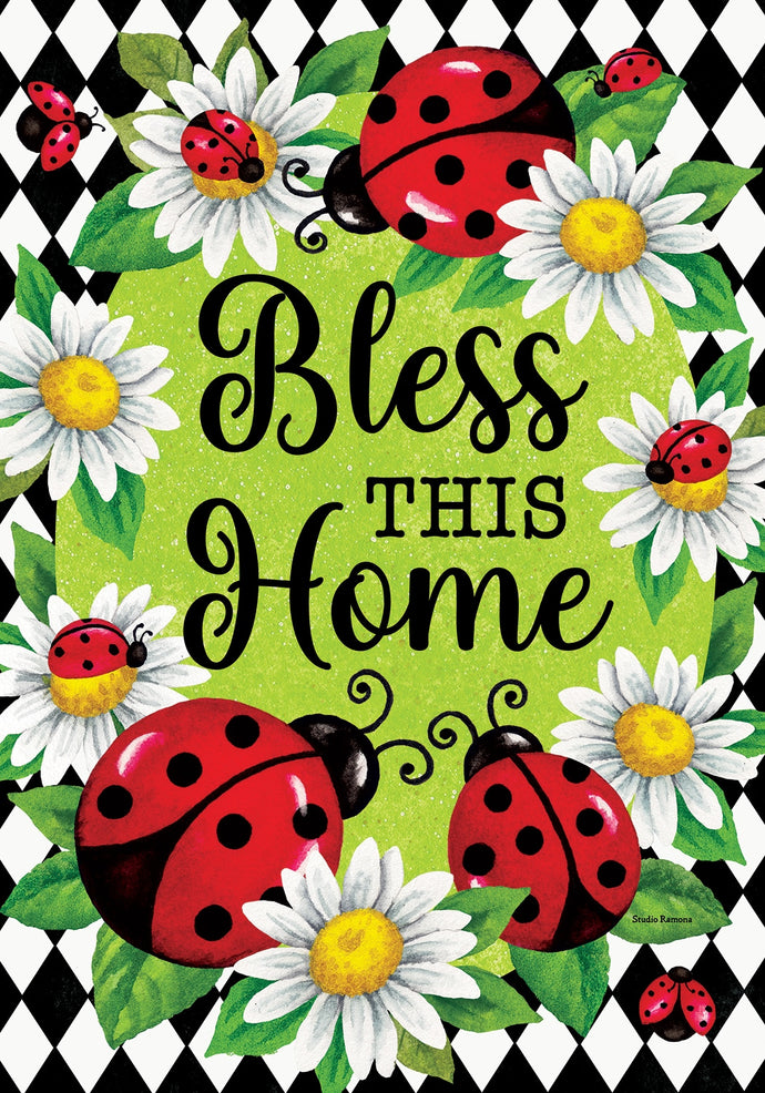 Ladybug Diamond-Garden Flag