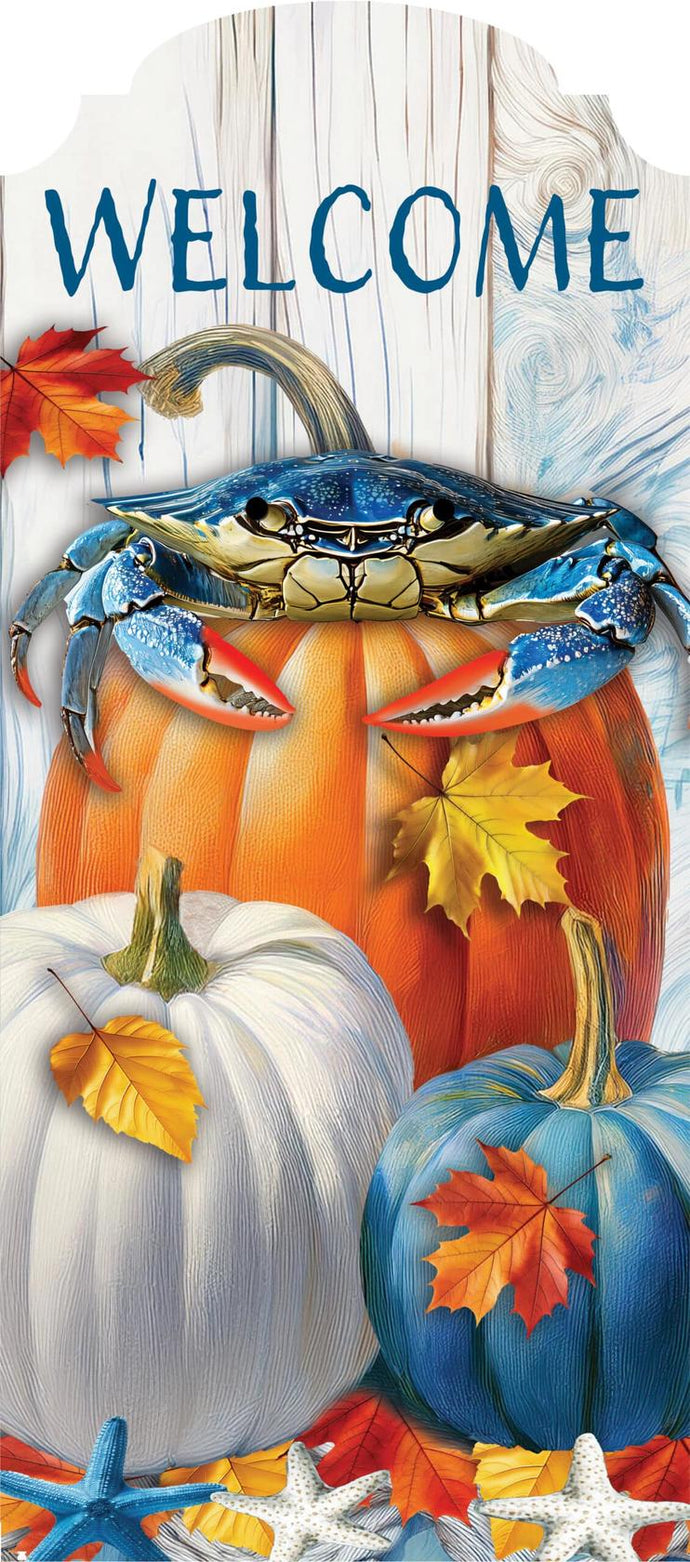 YarDecor-Blue Crab Pumpkin