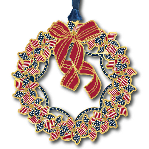 Patriotic Wreath Ornament