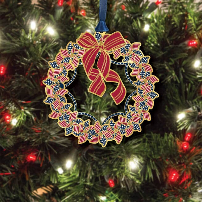 Patriotic Wreath Ornament