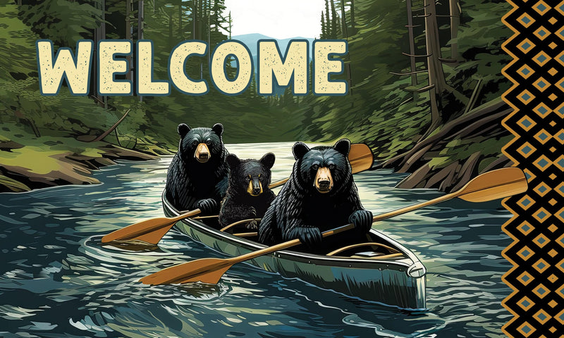 Bear Canoe-Floor Mat