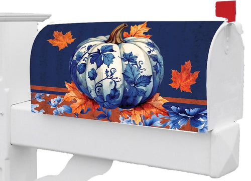 Mailbox Makeover-Chinoiserie Pumpkin