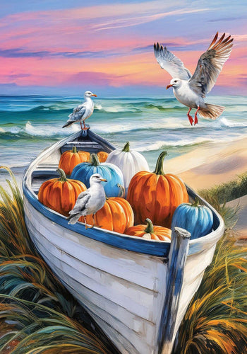 Pumpkin Boat-Garden Flag