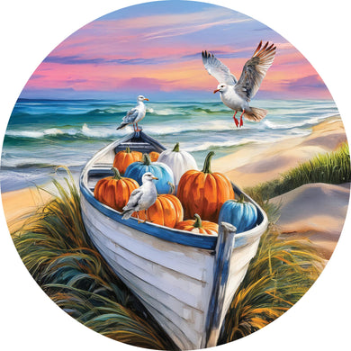 Pumpkin Boat-Stepping Stone