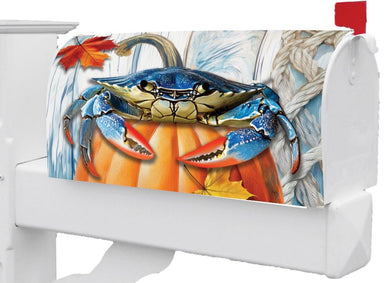 Mailbox Makeover-Blue Crab Pumpkin