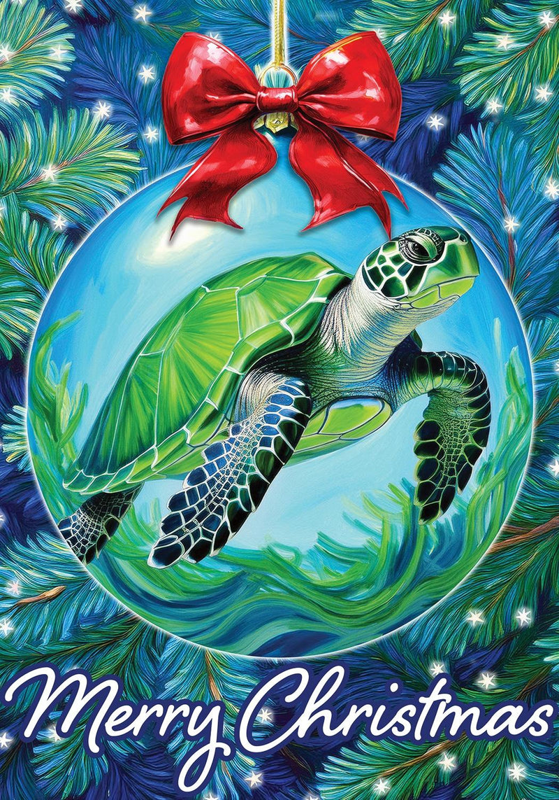 Sea Turtle Ornament-Large Flag