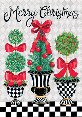 Christmas Topiary-Garden Flag
